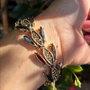 1950s Hollycraft Glass Rhinestones Bracelet